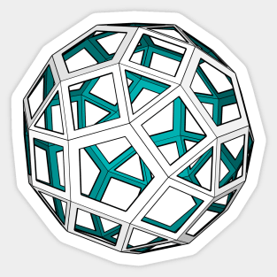 gmtrx lawal v2 skeletal rhombicosidodecahedron Sticker